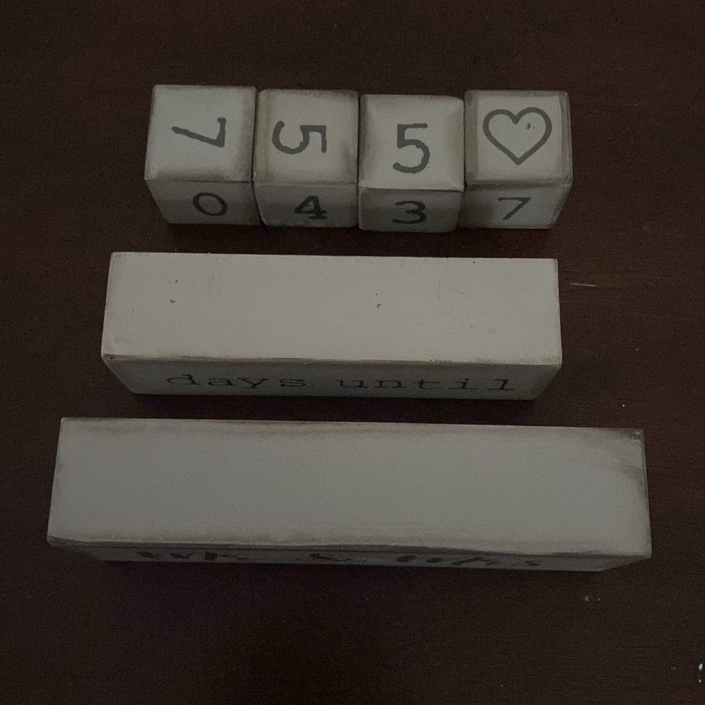 Wedding count down blocks - Picture 3 of 4